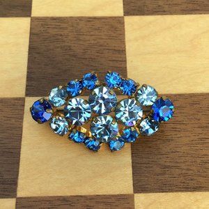 Dazzling Blue Vintage Brooch Pin